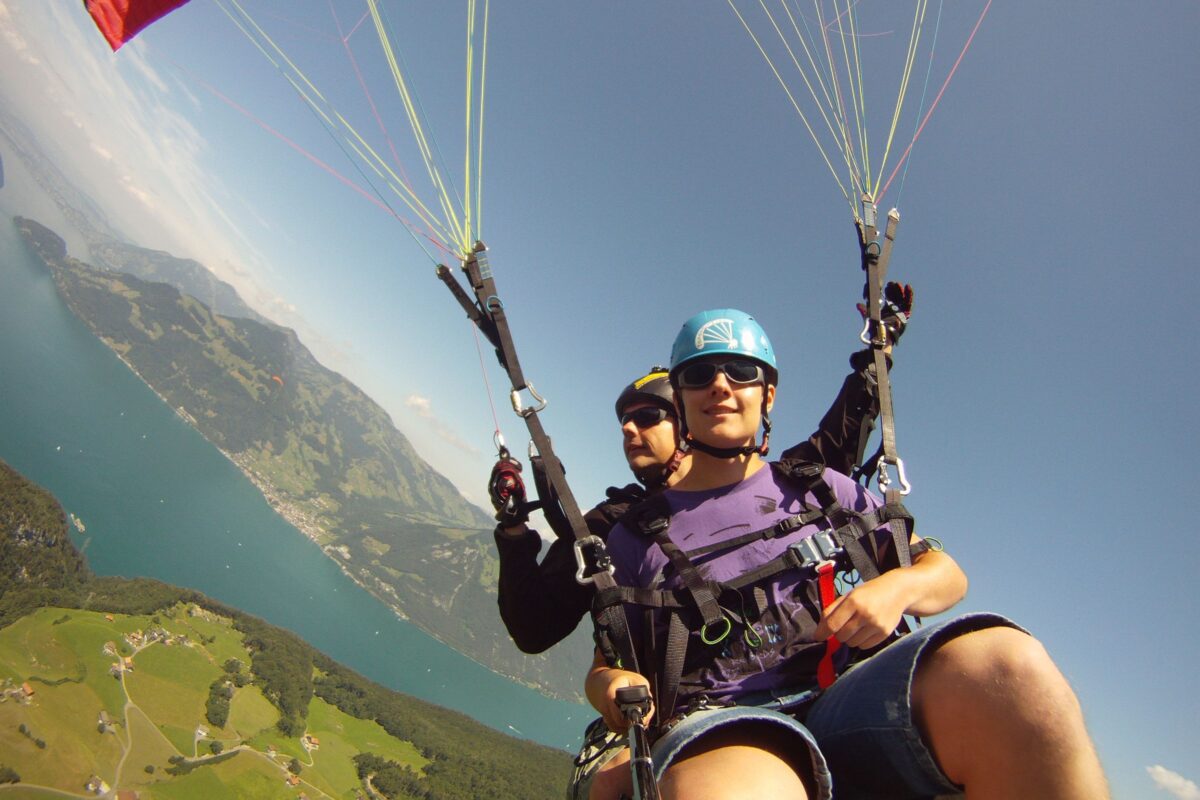Airzone Tandemflug Selfie über See