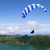 Phi Symphonia weiss blau im Flug auf den Azoren